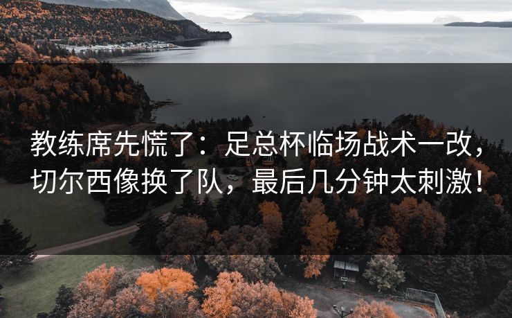 教练席先慌了：足总杯临场战术一改，切尔西像换了队，最后几分钟太刺激！