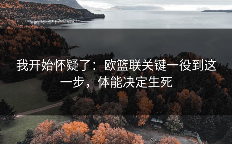我开始怀疑了：欧篮联关键一役到这一步，体能决定生死